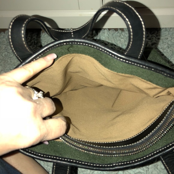 🔆 Coach ~ Vintage Green English Wool Tote 👜 - Picture 6 of 8